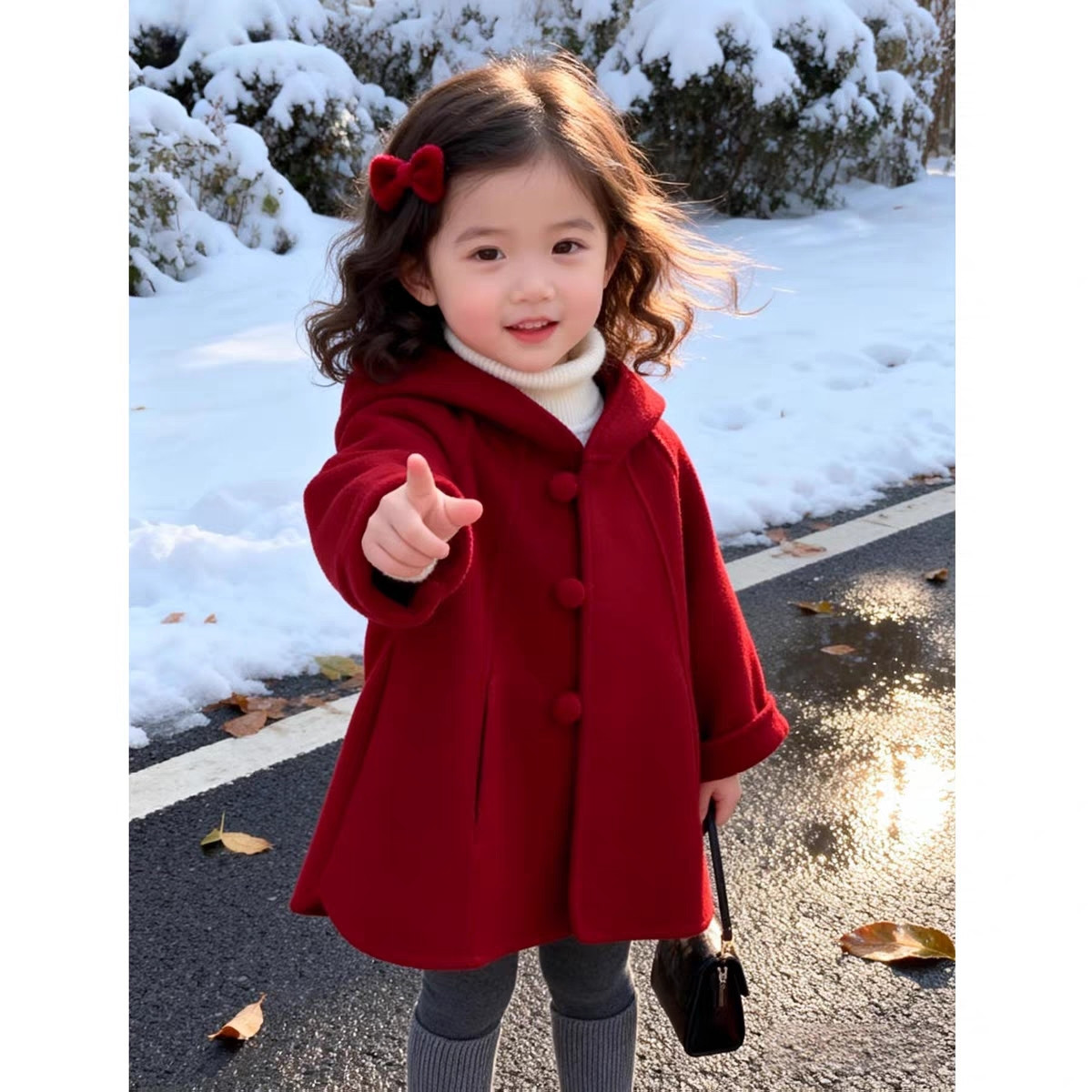 Winter Clothing For Babies - Cappotto di Lana per Bambine, Nuovo