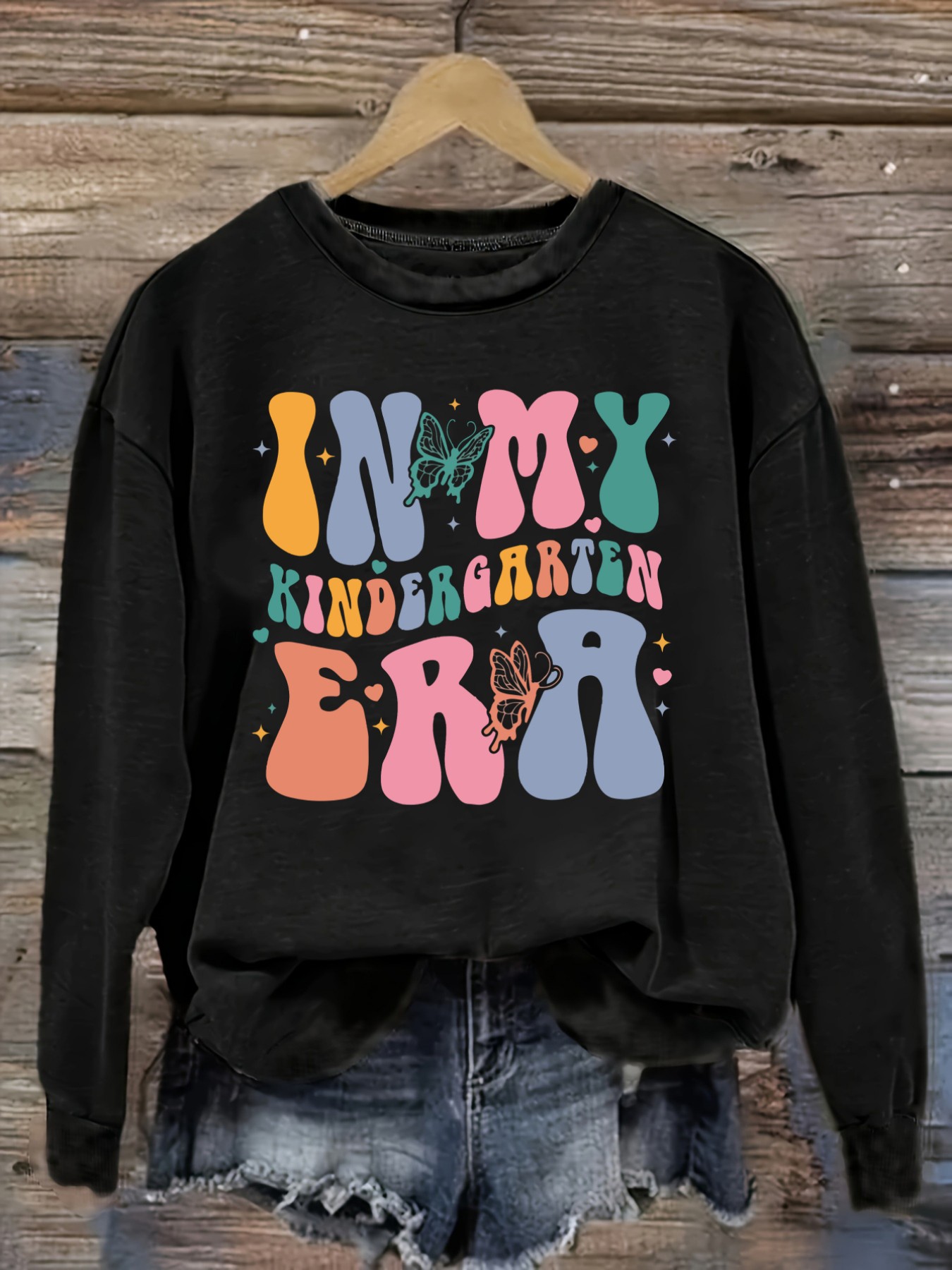 Winter Clothing Kindergarten - Maglietta Casual da Donna a Maniche