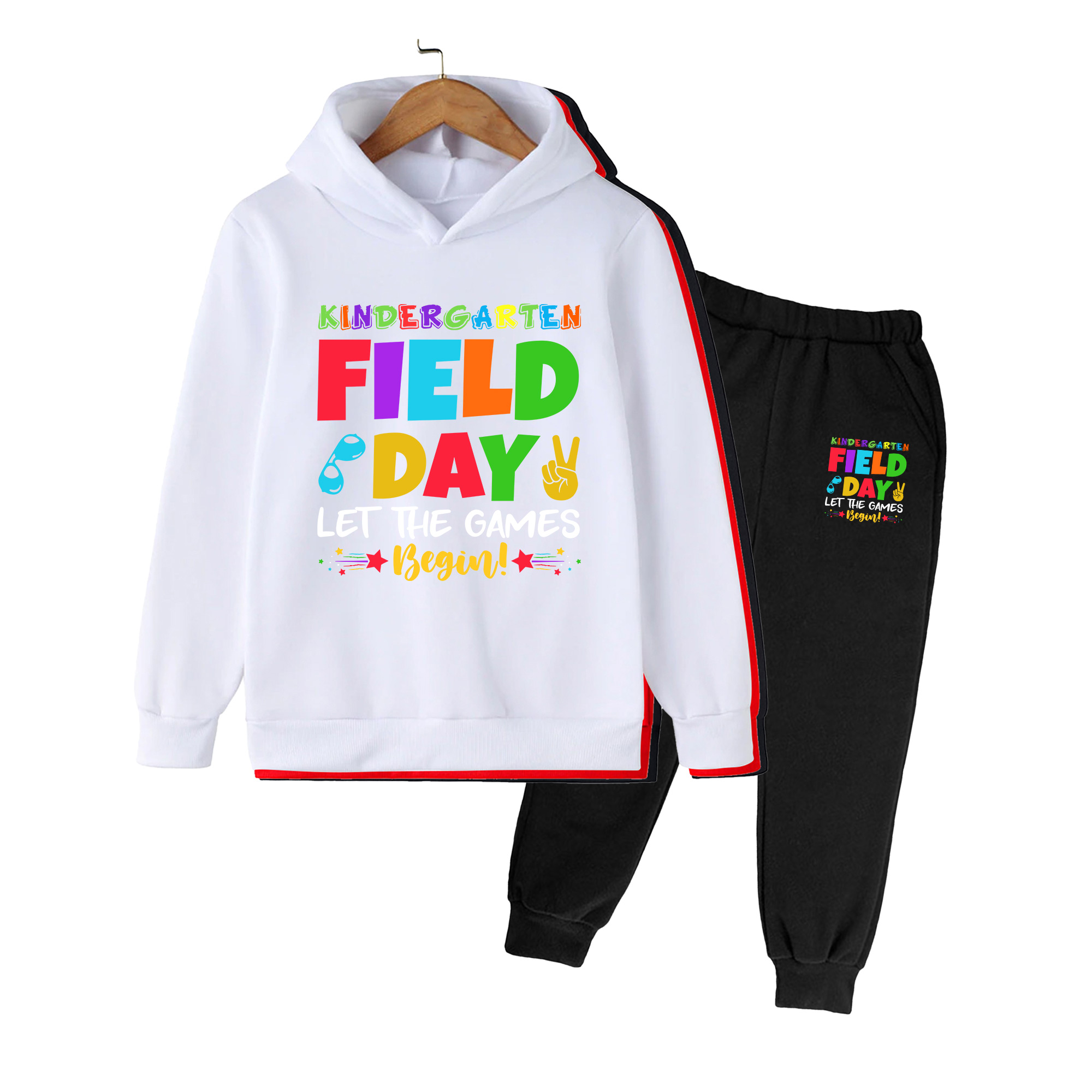 Winter Clothing Kindergarten - Set Felpa e Pantaloni Stampati per