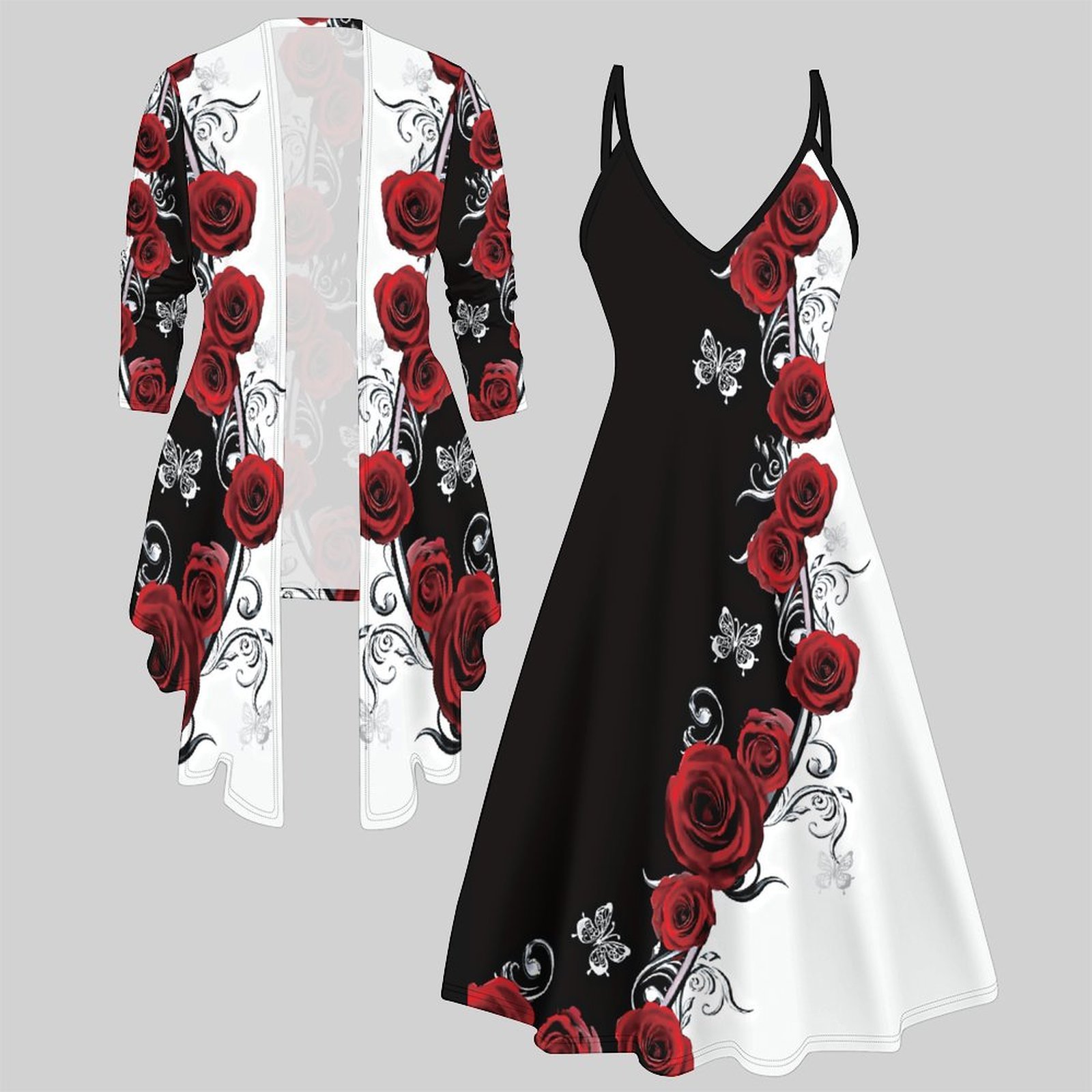 Winter Clothing Essentials - Completo due pezzi da donna: Abito